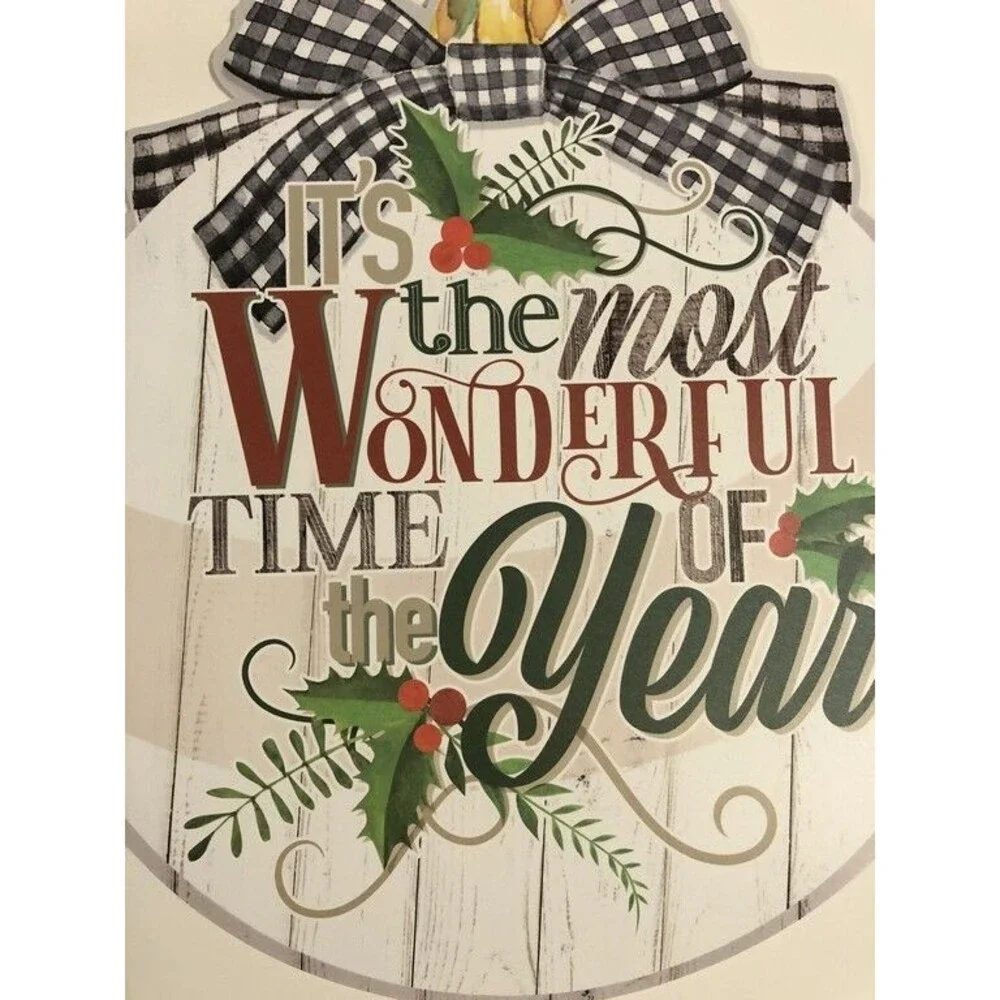 Christmas Placemats Vinyl Foam Back Most Wonderful Time of Year 13
